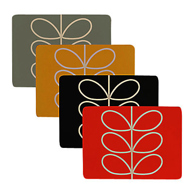 Orla Kiely Linear Stem Placemat, Set of 4 Orla Kiely Linear Stem Placemat, Set of 4